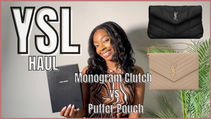 Saint Laurent YSL Monogram Pouch New Season Black - BrandConscious  Authentics