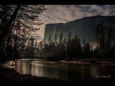 Video: Yosemite Falls - Moonbow en prente van alle seisoene
