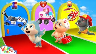 Police Car Chasing Thief Car Super Rescue Team Song - More Cars Songs Wolfoo Kids Songs