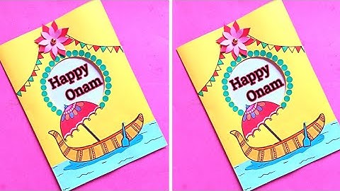 Onam Greeting Card/Onam Craft Idea/Paper Craft For Onam/Easy Card For Onam/Simple Onam Card 2021