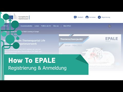 How-To EPALE: Registrierung und Anmeldung