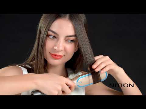 NITION 2 In 1 Hot Hair Comb Straightening Flat Iron