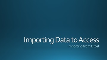 Importing Excel Data into Access 2013