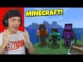 so i played minecraft with fortnite skins... (so funny)