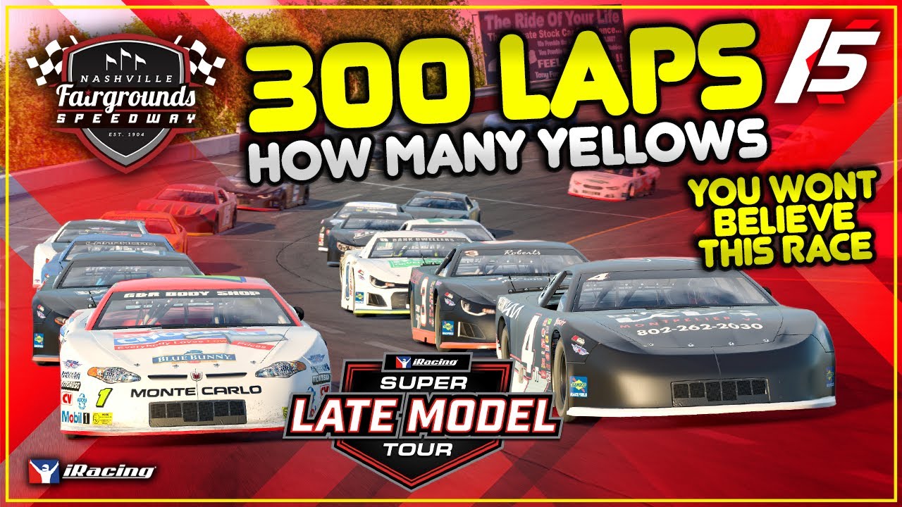 Super Late Model Tour - Nashville 300 - iRacing Oval Gameplay