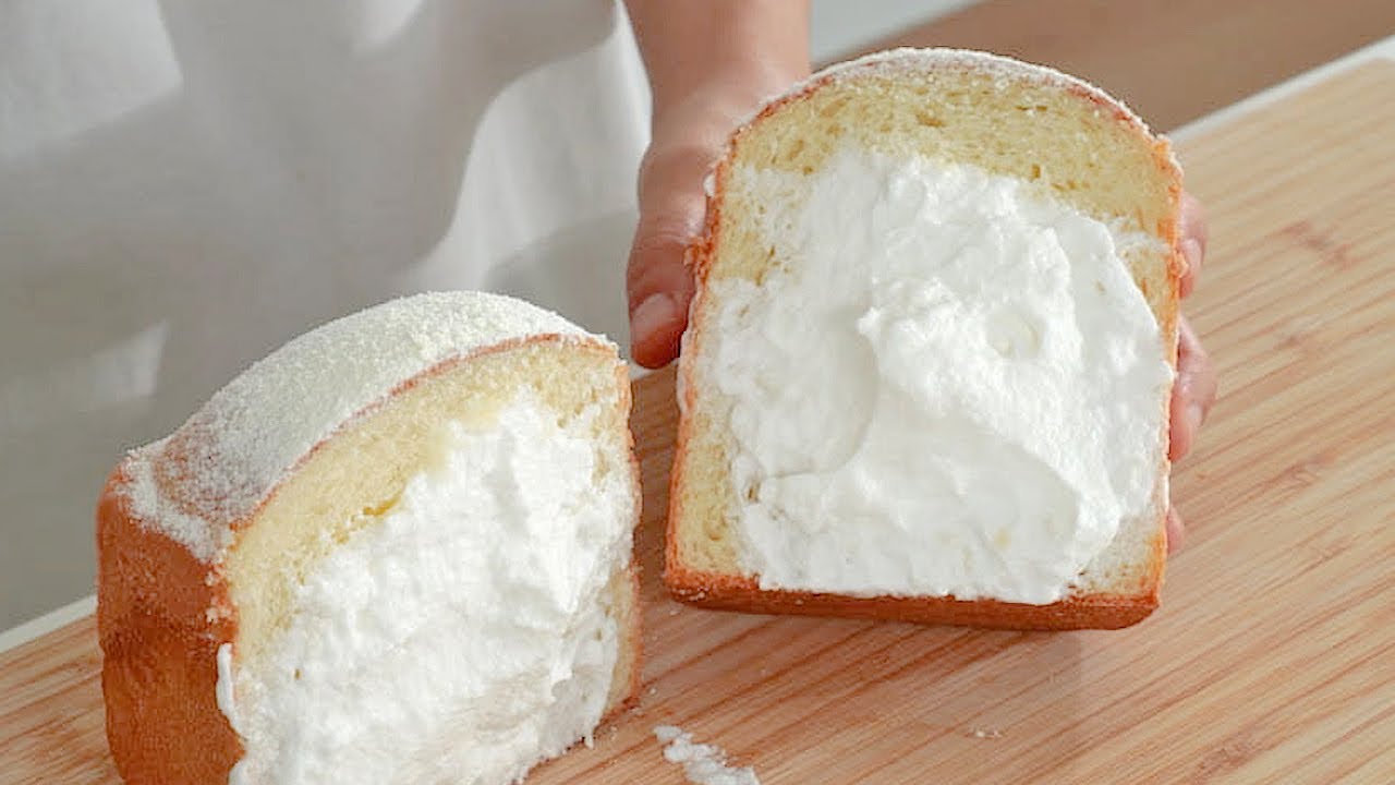 ⁣생크림 가득! 겉바속촉 고소한 우유크림 식빵 (몇년째 만들어 먹고 있어요, Cream loaf Bread recipe, Whipping cream White Bread)