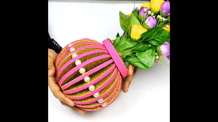 How to Make Flower Vase With Cardboard 🏺💐😍 #diy #flowervase #shorts