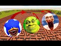 Shrek Tapes vs Shin Sonic vs SCP-096 — Ultimate GMod Monster Fight!