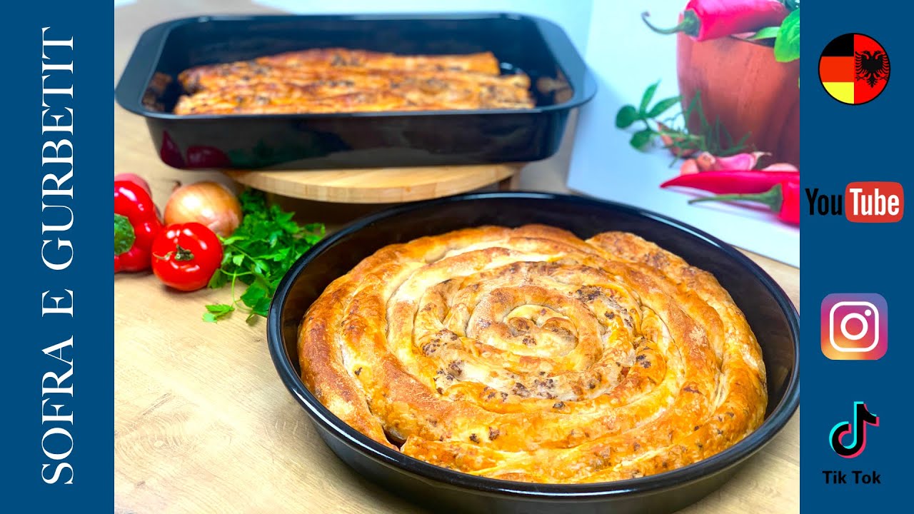 Burek me mish të bluar / Börek mit Hackfleisch - YouTube