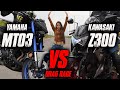 Mt03 2021 vs Z300 Drag Race