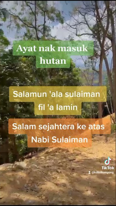 DOA MASUK HUTAN YG WAJIB ANDA AMALKAN | DOA NABI SULAIMAN | KOBOI KAMPONG | LANGKAWI
