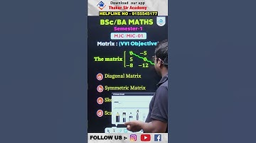 🔥Top VVI Matrix Questions | BSC/BA Maths Semester 1 – Must Know for Exam!