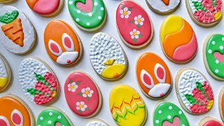 EASY EASTER COOKIES  🐰 Satisfying Cookie Decorating Compilation of Easter Egg Cookies for Beginners