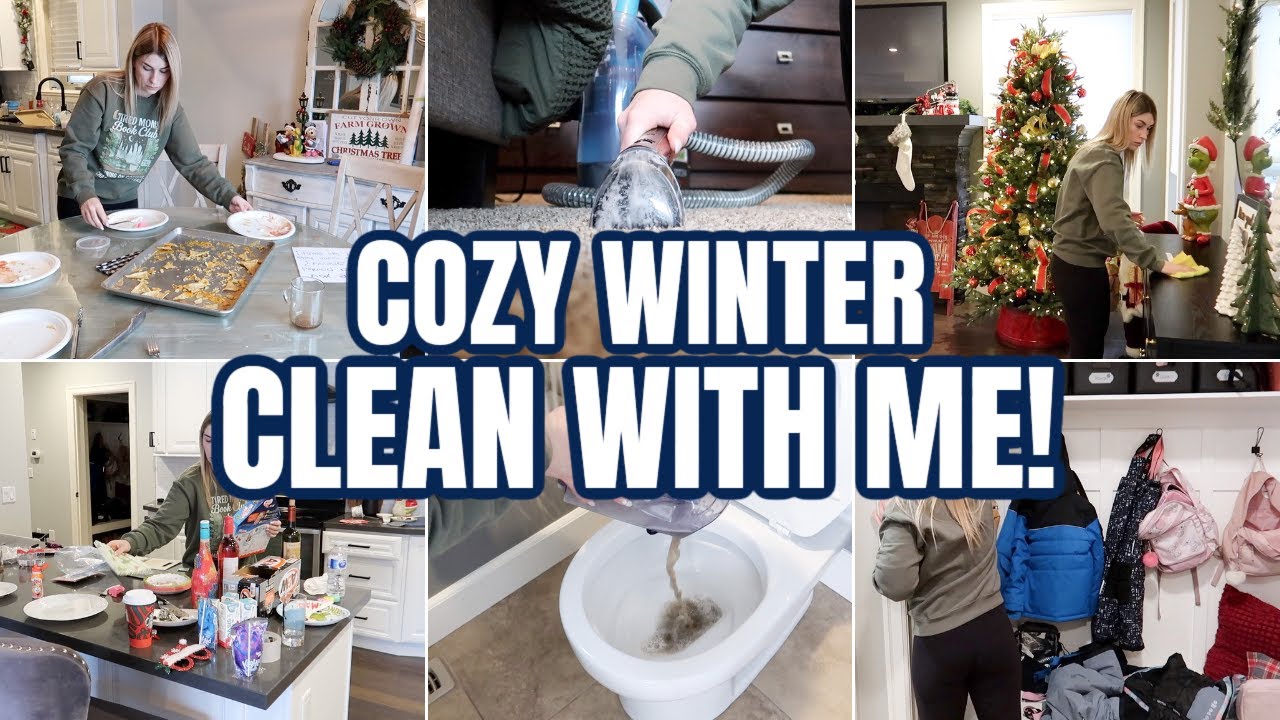 COZY WINTER CLEAN WITH ME | COMPLETE DISASTER CLEAN + EXTREME CLEANING MOTIVATION 2025
