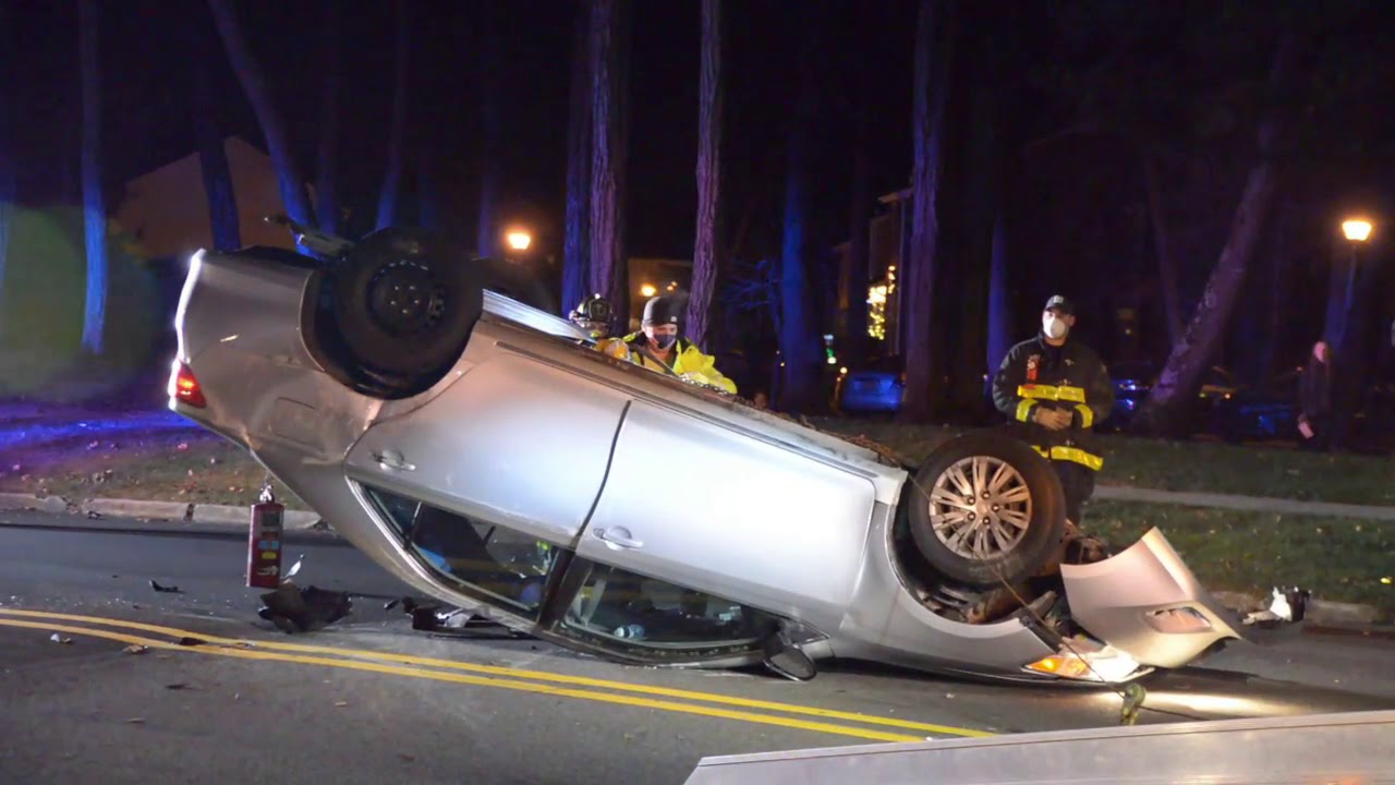 Hamilton South Broad street crash sends one to the Hospital - YouTube