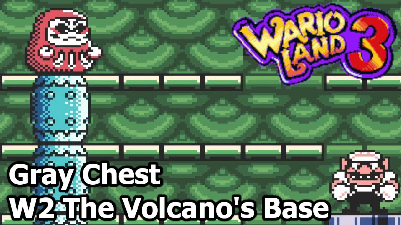 Wario Land 3 W2 The Volcano's Base Gray Chest YouTube