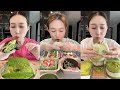Eating Matcha Cake & Green Tea Desserts ASMR Mukbang | Creamy Sweet Eating Sounds