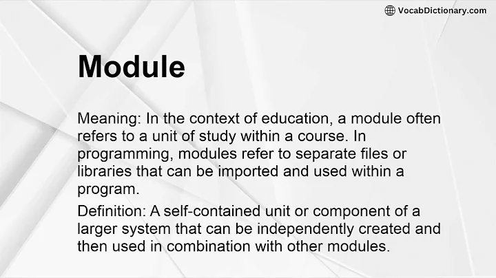 Module Meaning