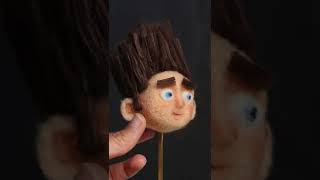 Andrea Love Handcrafting Norman’s Spikes From Wool? See It To Believe It! #Paranorman10