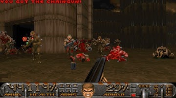 Doom Community Chest (2003) MAP04: "Outer Base" UV Max Speedrun 2:35 100% Kills 100% Secrets