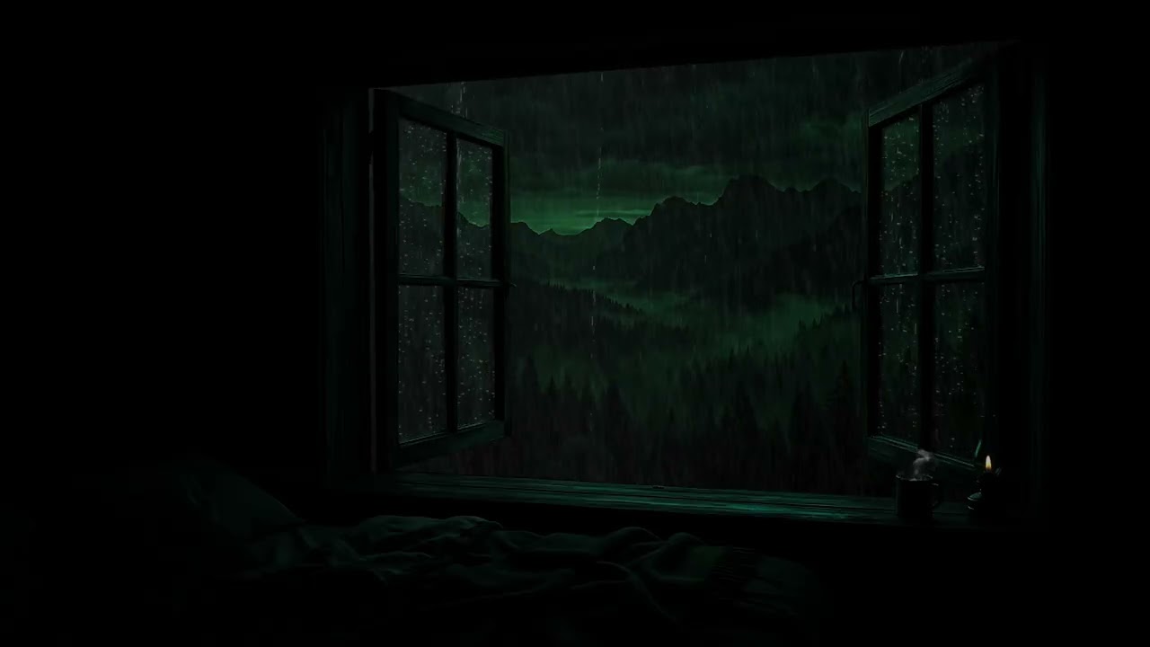 Quiet Rainfall Through the Open Window | Soothing Ambience for Deep Night Rest