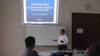 Pumping Test Introduction by Eng. Deeb Abdel-Ghafour