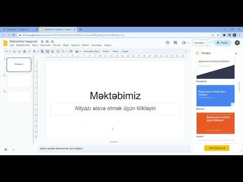 google slides ilə təqdimat hazırlamaq