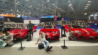 Climate Activists Glue Their Hands to Ferraris in Protest