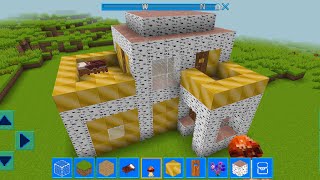 JurassicCraft: Free Block Build & Survival Craft Gameplay #35 (Android) | Small Modern Gold House 🏠 screenshot 2