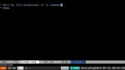 Unix Tips - X Option to Sort Files Based on Extension
