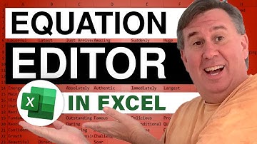 Excel - Equation Editor in Excel - Episode 1245
