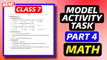 Class 7 Math Model Activity Task Part 4 |New Model Activity Task 2021