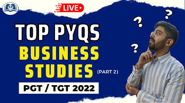 Top MCQs on Business Studies - 2 | Commerce PYQs | Target PGT TGT 2022 | NVS | KVS | HTET | DSSSB