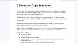 Facebook Ads Tutorial 2021 - Facebook Ads Copywriting Templates