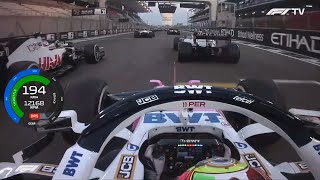 Sergio Perez Onboard Start Abu Dhabi GP 2020