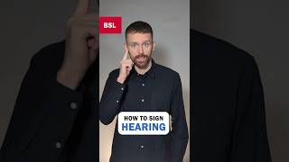 How to sign Hearing: BSL Sign of the Day 275