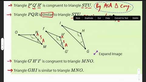 Geometry 3.9 Conditions for Triangle Similarity