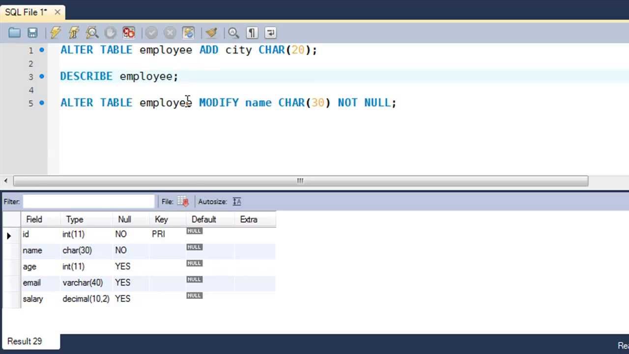 mysql rename column