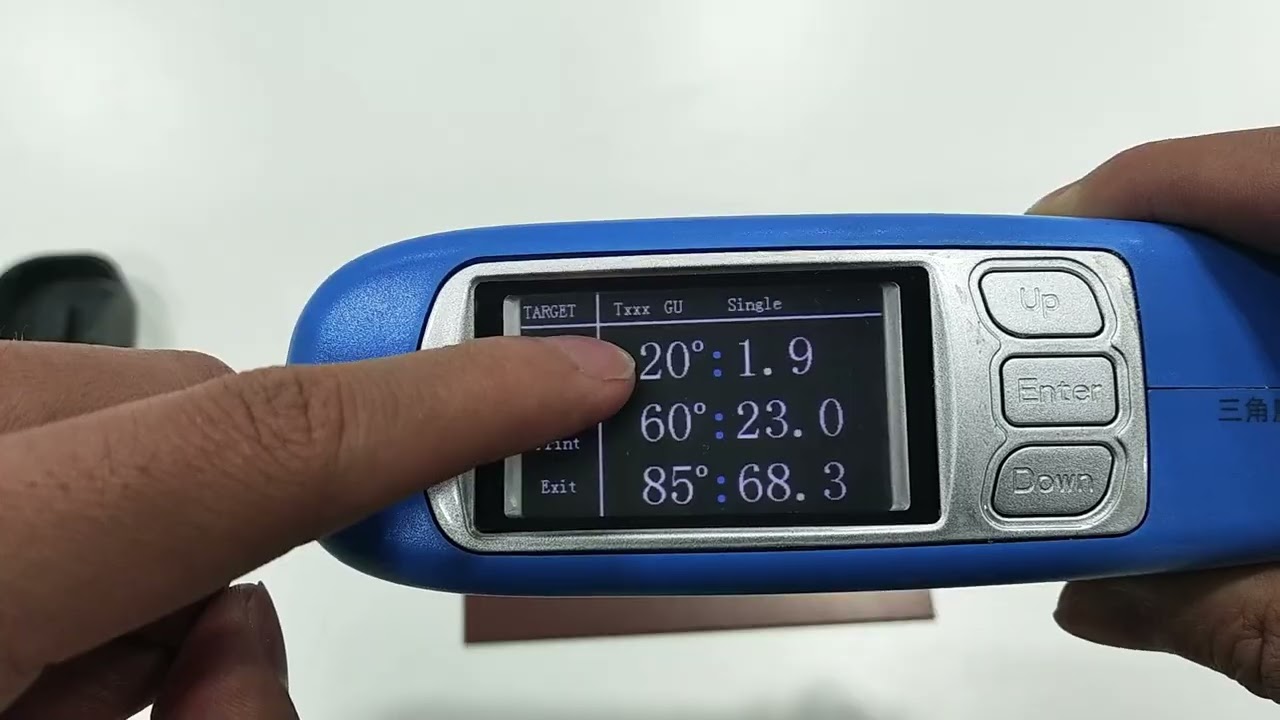 Difference between 20°, 60° and 85° of the three-angle gloss meter CS-380