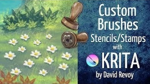 Custom Brushes Stencil Stamps with Krita