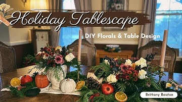 Holiday Tablescape + DIY Trader Joe’s Floral Arrangement | Holiday Decor Ideas 🍁✨