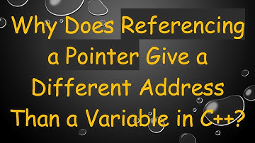 Why Does Referencing a Pointer Give a Different Address Than a Variable in C++?