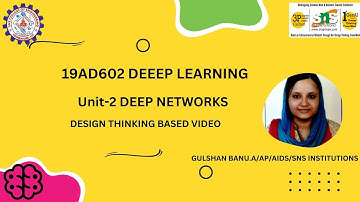 DT BASED VIDEO-CNN|Unit-2 DEEP NETWORKS|19AD602 DEEEP LEARNING |SNS INSTITUTIONS