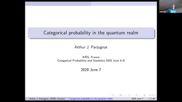 Arthur Parzygnat: Categorical probability in the quantum realm