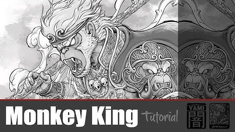 Monkey King tutorial Procreate time lapse
