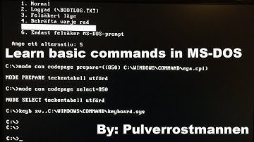 Learn basic commands in MS DOS