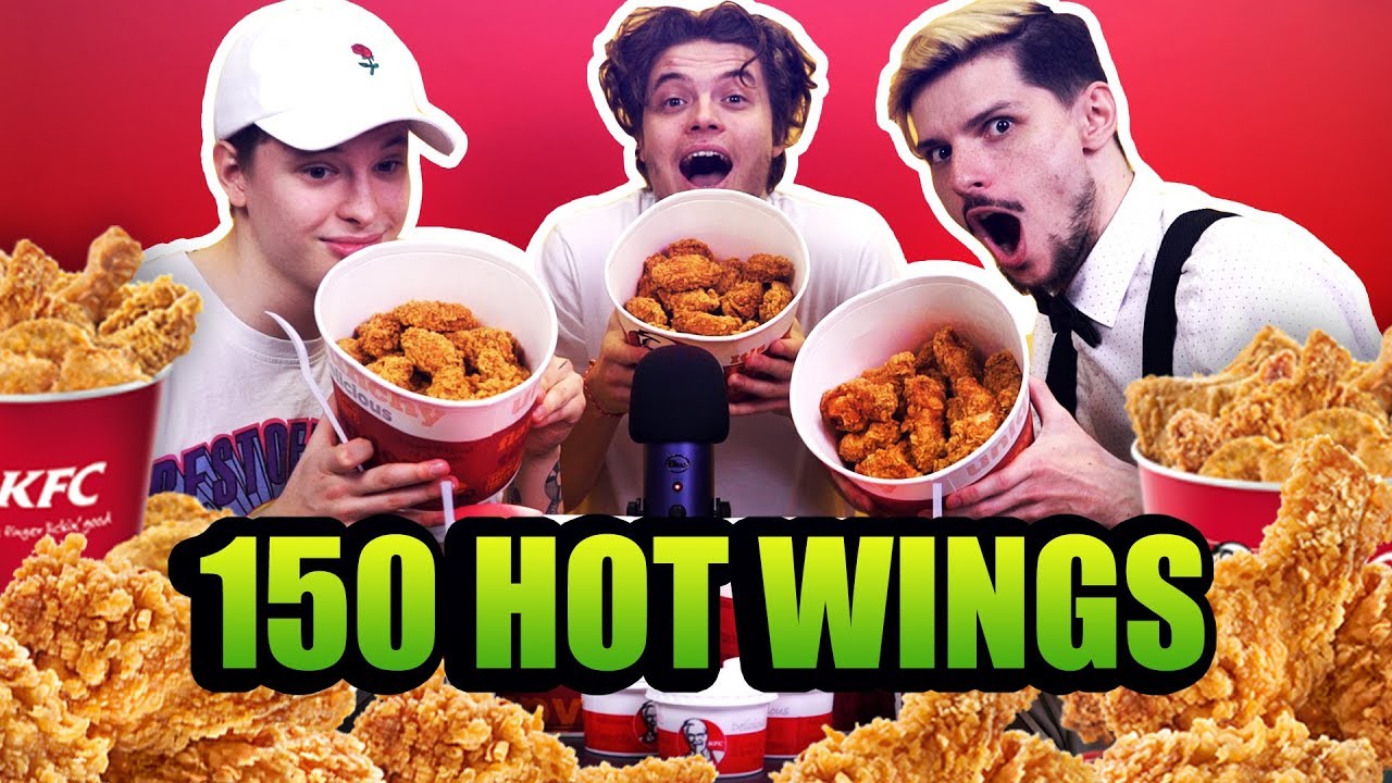 Dokážeme zjesť 150 KFC HOT WINGS ? w/ Evžen, Samo