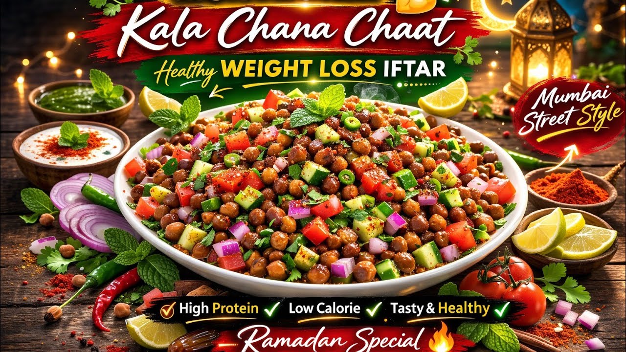Street-Style kala chana chaat recipe | iftar special | High Protein chana chaat