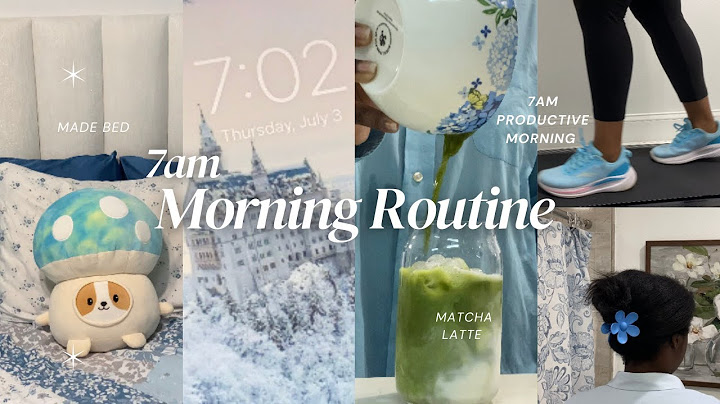 Waking up at 7am🩵 morning routine🩵 | productivity, selfcare, healthy habits & more  🫧🐚🍵🧸🩵