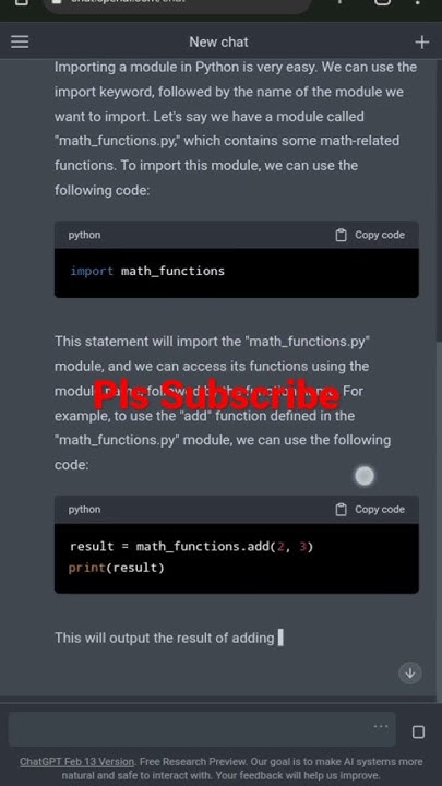 ChatGpt: modules in python #chatgpt #programming #coding #chat #python ...